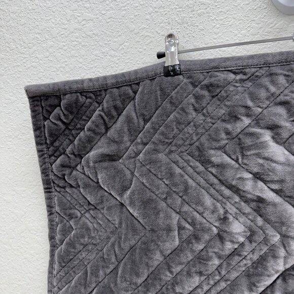 Annie Selke Brentwood Velvet Shale Euro Sham 26" Pillow Case Cover - Picture 2 of 5